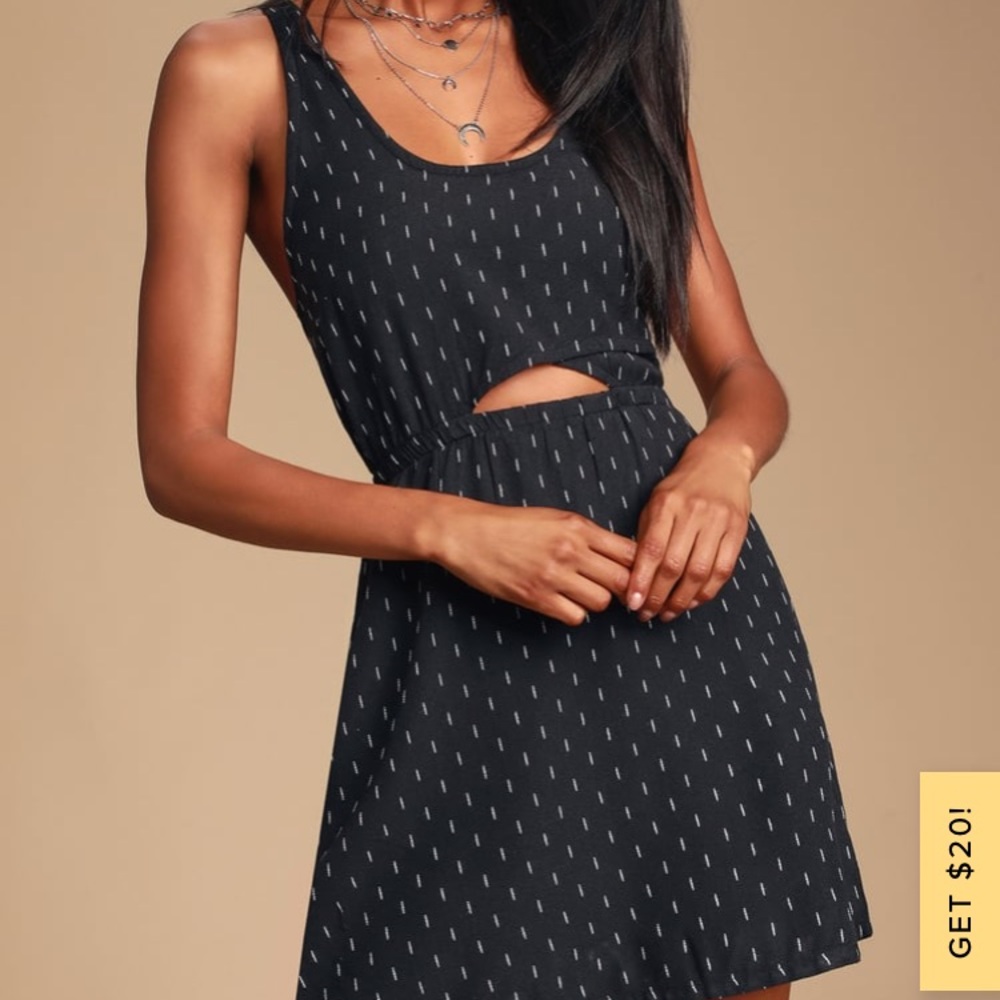 Black cut out dress